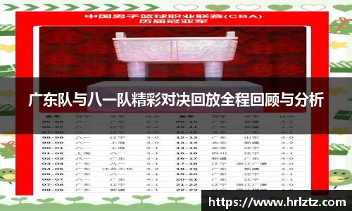 广东队与八一队精彩对决回放全程回顾与分析